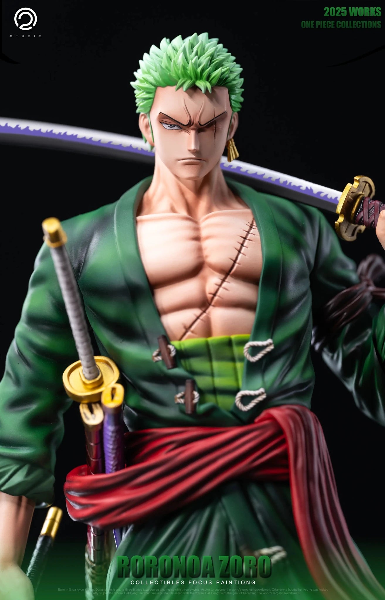C2 Studio - One Piece Straw Hat Pirates Two Years Later 8 Zoro resin statue Navy Toys anime figure