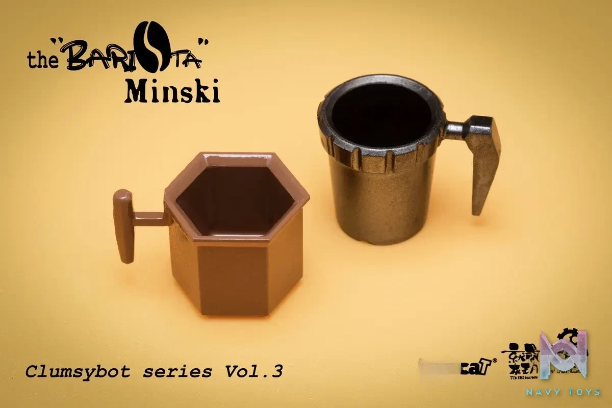 Whycat Studio & GEARHEADTOYS Studio – ClumsyBot Series 3 Barista Minski GHT005 (Licensed)