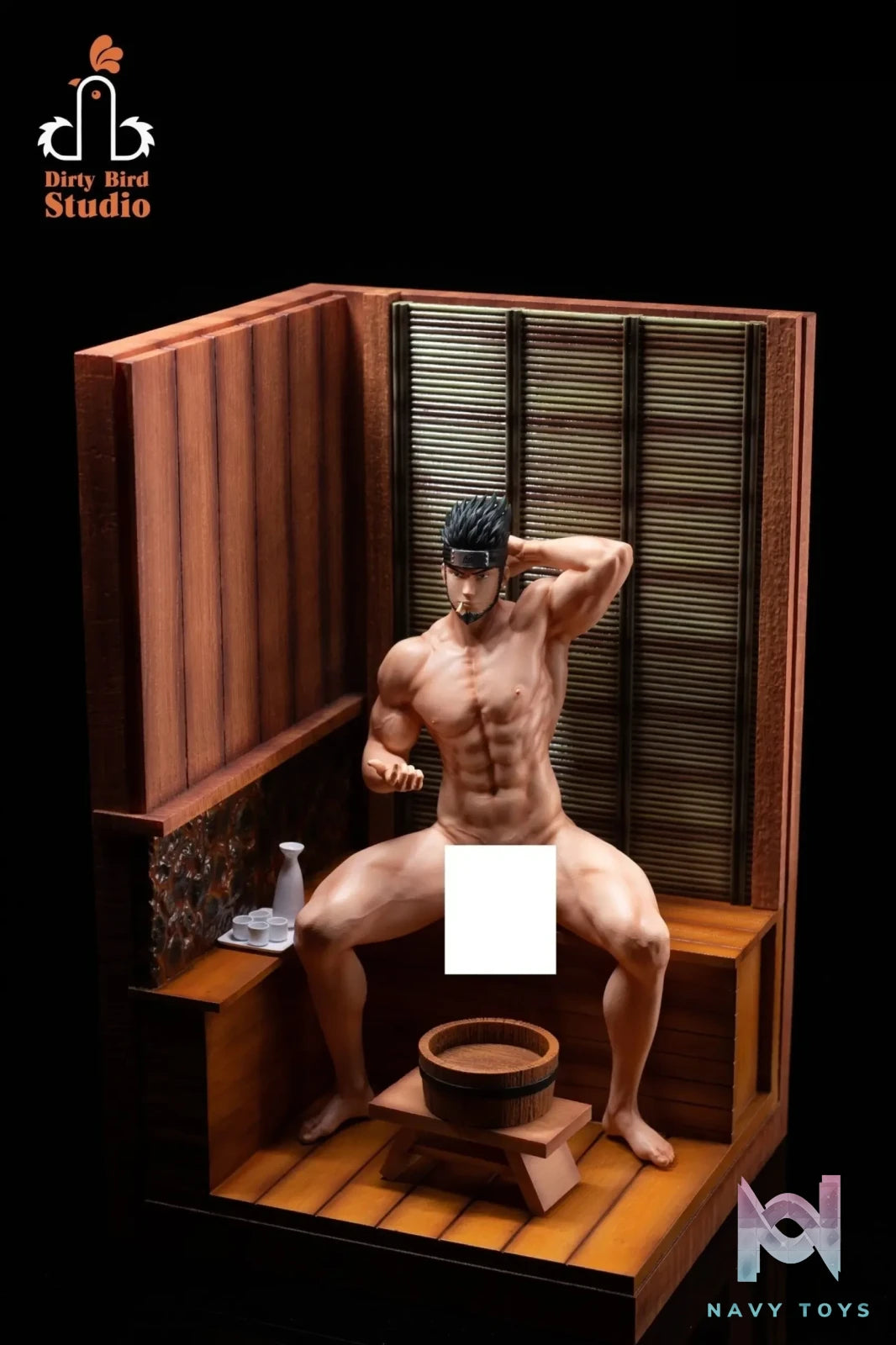 Dirty Bird Studio – Naruto Bathing Sarutobi Asuma