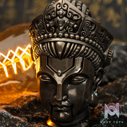 Raven Studio (silver jewelry) – Original “Mechanical Ascension” Bronze Buddha Head Incense Burner Ornament Original