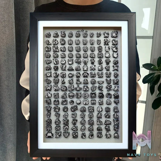 KALA HOME Studio – Black And White Generation I Pokémon Pixel Art 3D Decorative Painting Pokémon