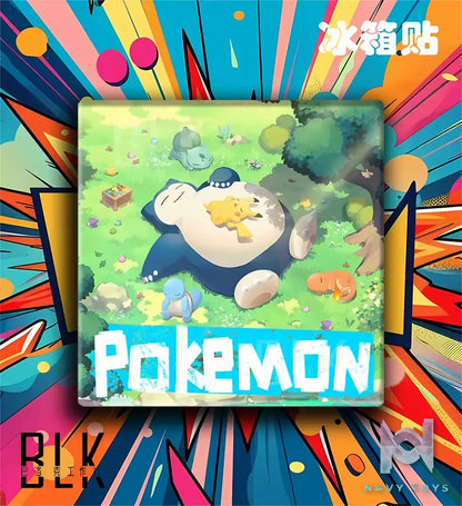 BLK Studio – Snorlax Friends Anime Decorative Picture/Refrigerator Magnet Pokémon