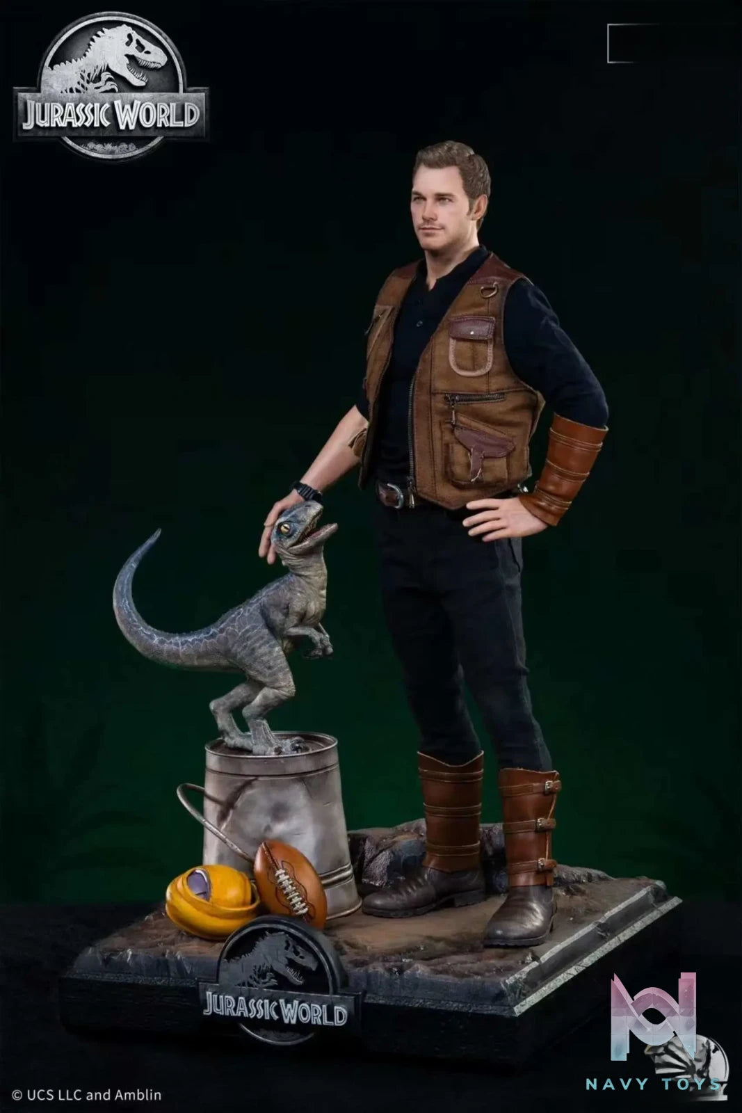 INFINITY Studio – Jurassic World 2 Owen Grady & Little Blue (Licensed)