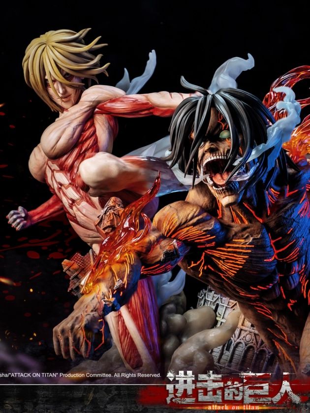 Annie & Eren - Attack on Titan - Jimei Palace resin statue Jimei Palace Studio anime figure