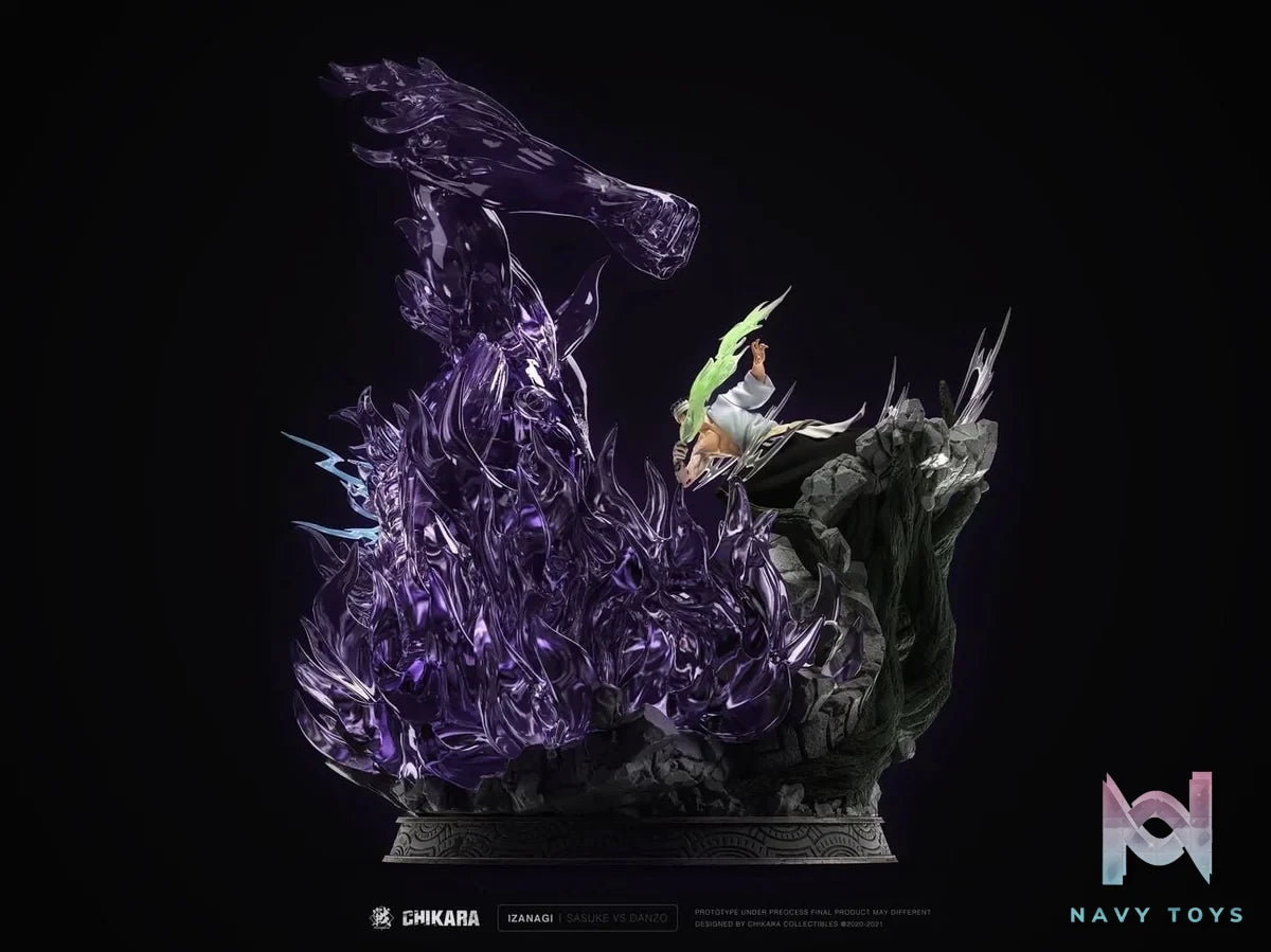 Uchiha Sasuke vs Danzo Shimura resin statue randian studio anime figure