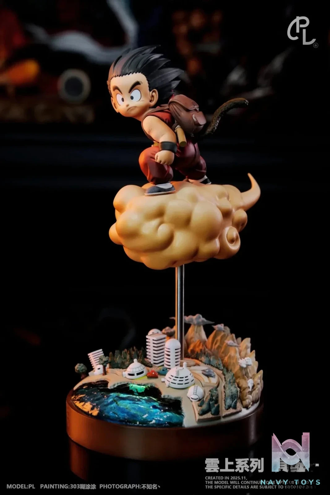 PL Studio - Backpack Son Goku Dragon Ball resin statue Navy Toys anime figure