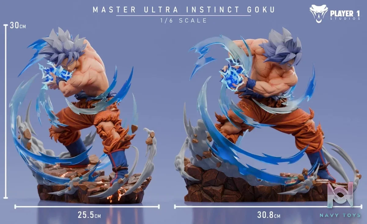 Player 1 Studio - Dragon Ball Son Goku Master Ultra Instinct resin statue Navy Toys anime figure