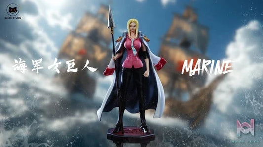 Black Studio - One Piece Marine Giant 3 Marine Female Giant resin statue Navy Toys anime figure