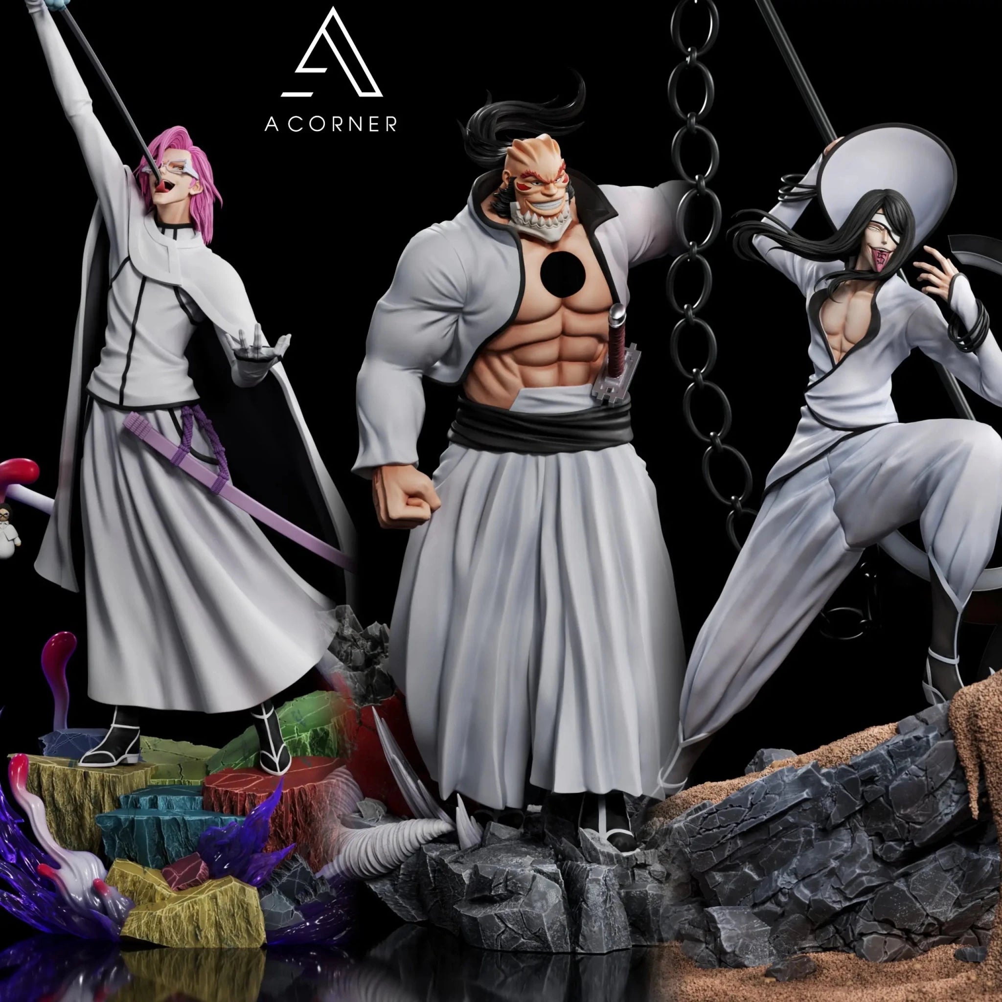 A Corner Studio - Espada Series No.5 x No.8 x No.0 Bleach resin statue Navy Toys anime figure