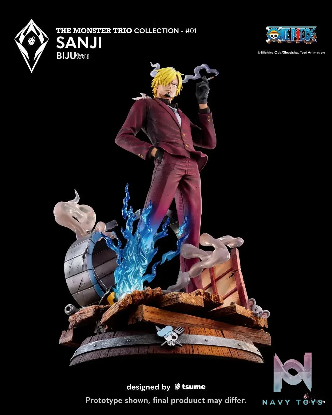Tsume Studio - One Piece Sanji BIJUtsu (Licensed) resin statue Navy Toys anime figure