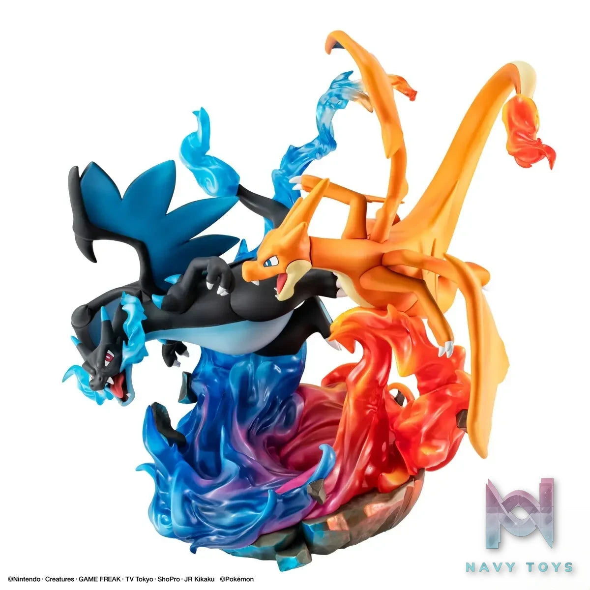 MegaHouse – G.E.M.EX Series Pokémon Mega Charizard X & Mega Charizard Y (Licensed)