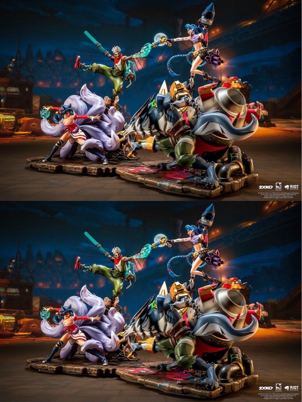 Ahri & Ekko VS Jinx & Warwick - League Of Legends - PureArts Studio resin statue PureArts Studio anime figure