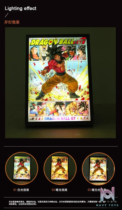Time tree Studio – Dragon Ball Son Goku & Gotenks Decorative 3D Stereoscopic Painting