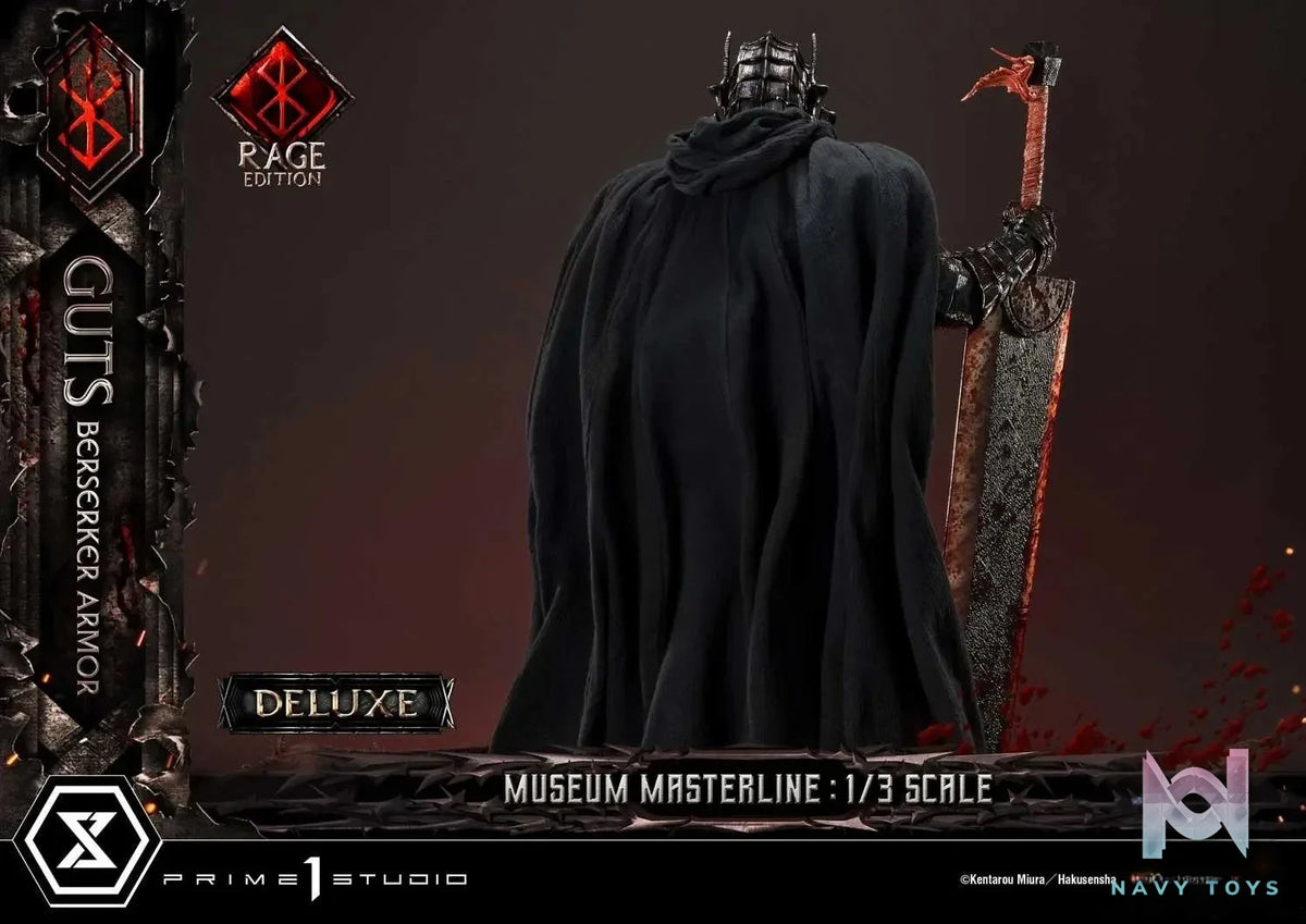 Museum Masterline Berserk Guts, Berserker Armor Rage Edition MMBR-03 MMBR-03DX MMBR-03DXS (Licensed) - Prime 1 Studio resin statue Navy Toys anime figure