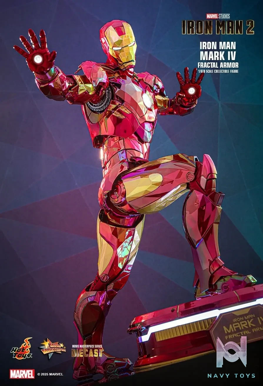 Hottoys – Marvel Iron Man 2 Iron Man Mark IV (Fractal Armor) 1/6th scale Collectible Figure MMS792D70 (Licensed)