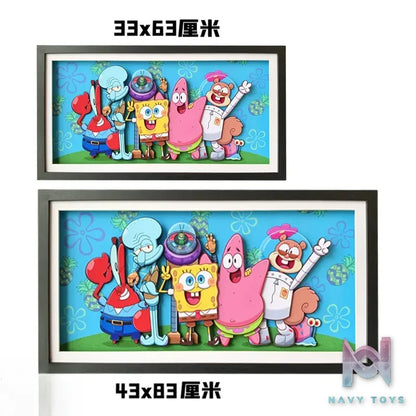 KALA HOME Studio – SpongeBob SquarePants Multiple Characters #01 3D Decorative Painting SpongeBob SquarePants