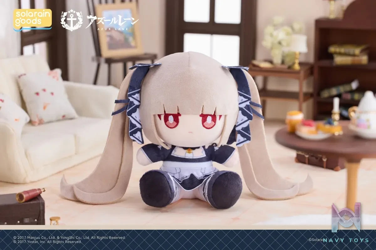 Solarain Toys – Azur Lane Cheshire × Formidable × Sirius PuniPuni Sitting Plush Doll (Licensed)