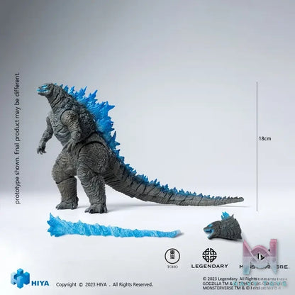 HIYA Studio – Exquisite Basic Series None Scale 7 Inch Godzilla vs Kong Heat Ray Godzilla Translucent Ver. Action Figure EBG0070
