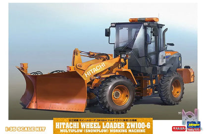 Hasegawa – 1/35 HITACHI WHEEL LOADER ZW100-6 MULTIPLOW (SNOWPLOW) WORKING MACHINE (Licensed)