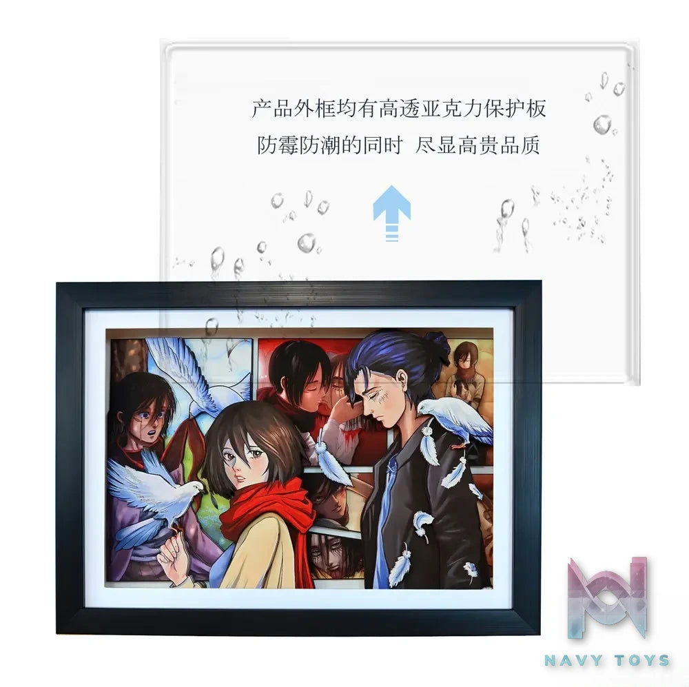 KALA HOME Studio – Eren X Mikasa 3D Decorative Painting Attack on Titan