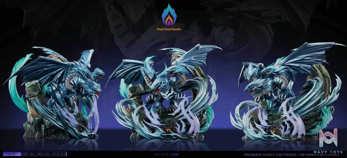 Duel Soul Studio - Yu - Gi - Oh! Blue - Eyes Ultimate Dragon Summoning resin statue Navy Toys anime figure