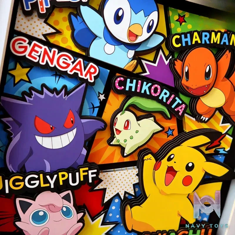KALA HOME Studio – Pokémon Multiple Characters #14 3D Decorative Painting Pokémon