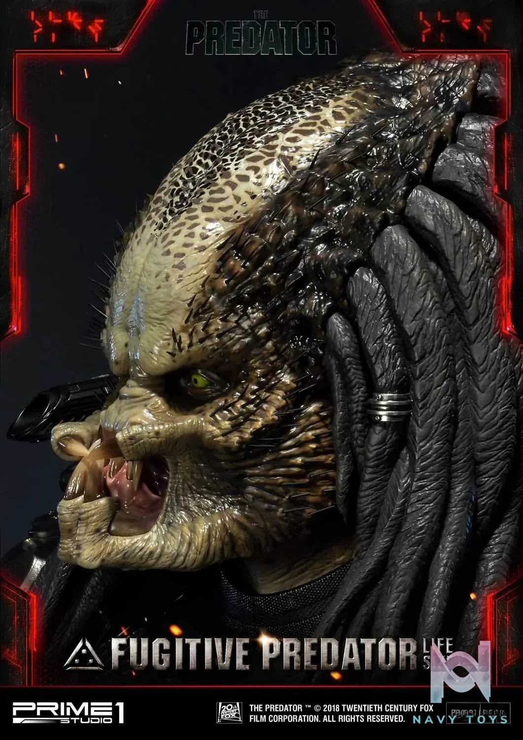 Prime 1 Studio – Life Size Bust The Predator (Film) Fugitive Predator LSTPR-01 LSTPR-01DX (Licensed)