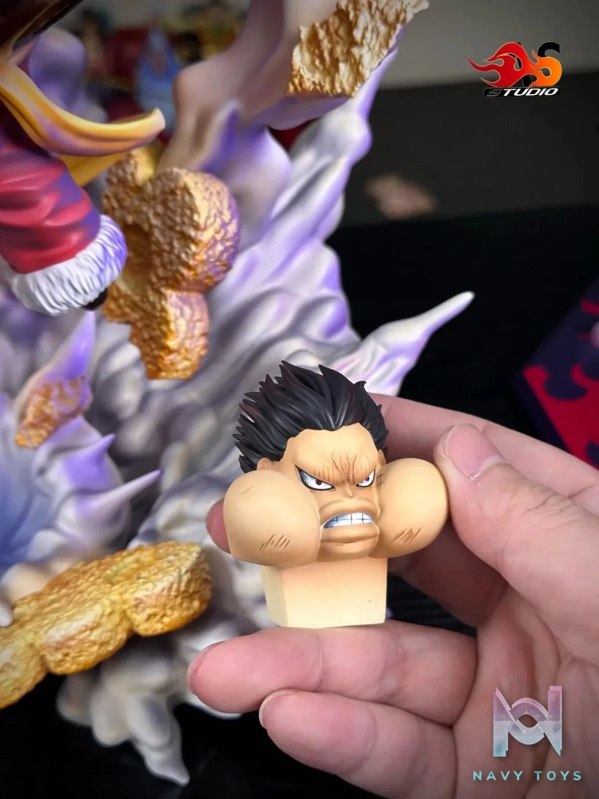 AS Studio - One Piece Gear 4 Techniques Luffy resin statue Navy Toys anime figure