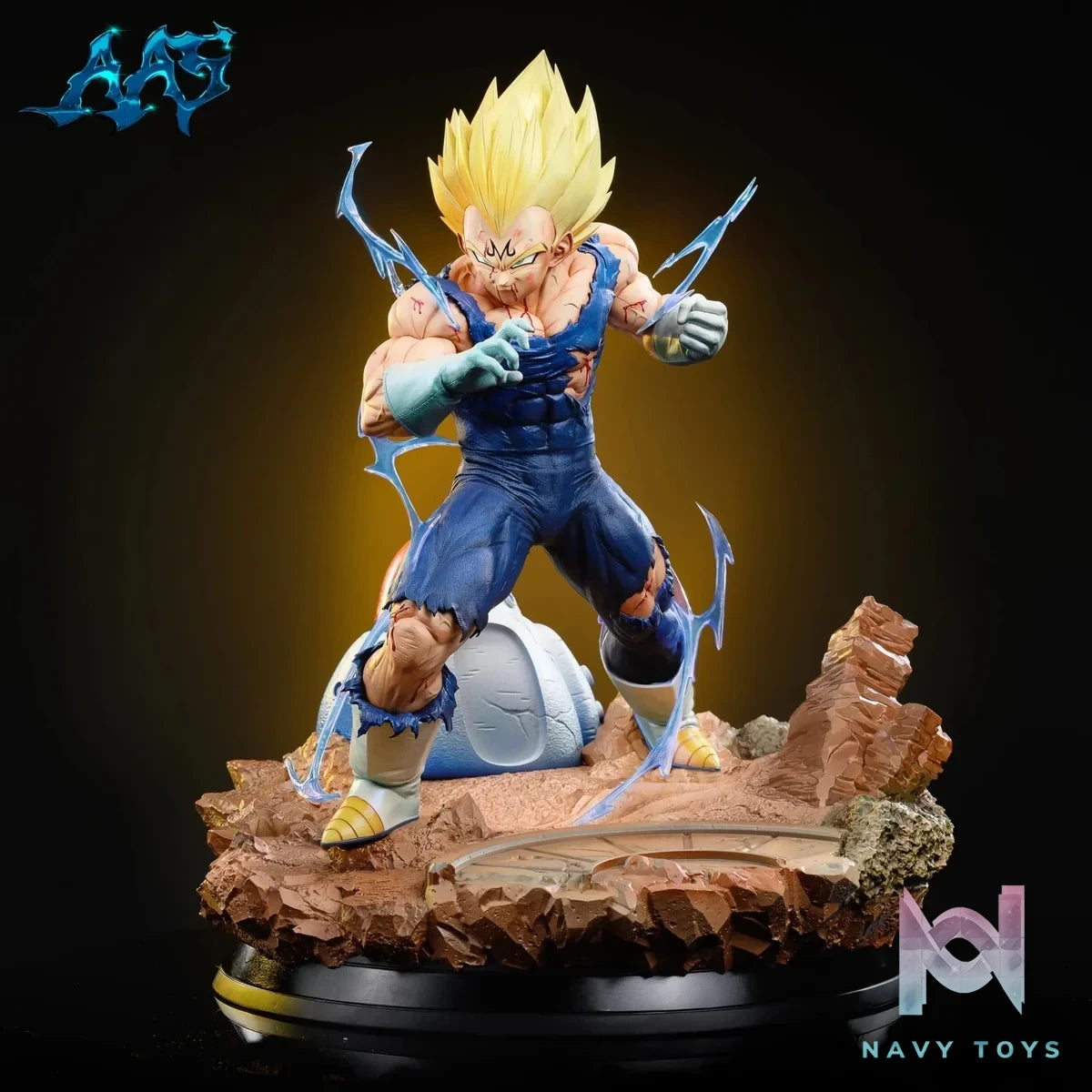 Jie Ke Bang Studio & ArmyAnt Studio - Dragon Ball Demonized Vegeta resin statue Navy Toys anime figure