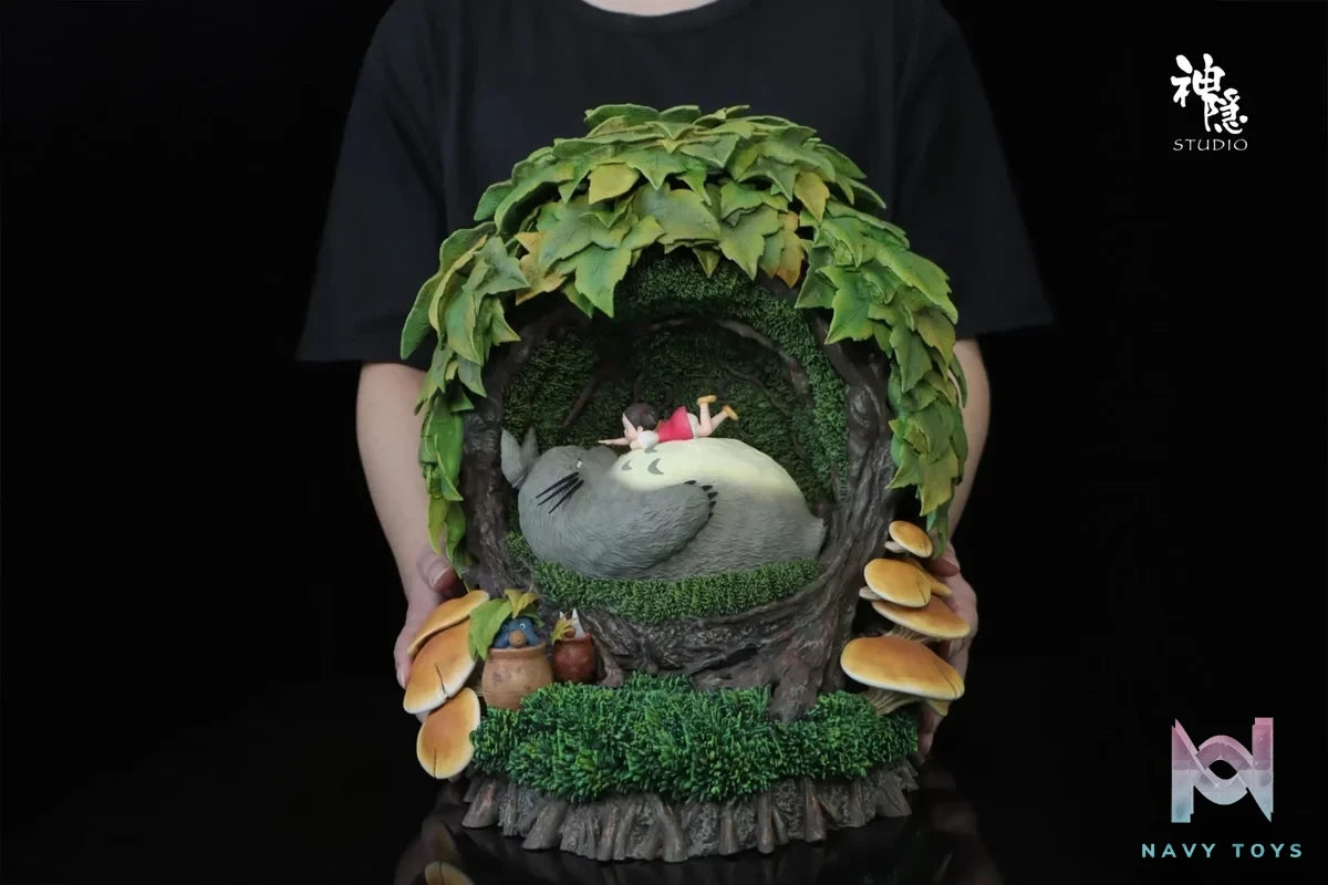 Shen Yin Studio - My Neighbor Totoro Silhouette Moment Series Resting in the Tree Hole resin statue Navy Toys anime figure