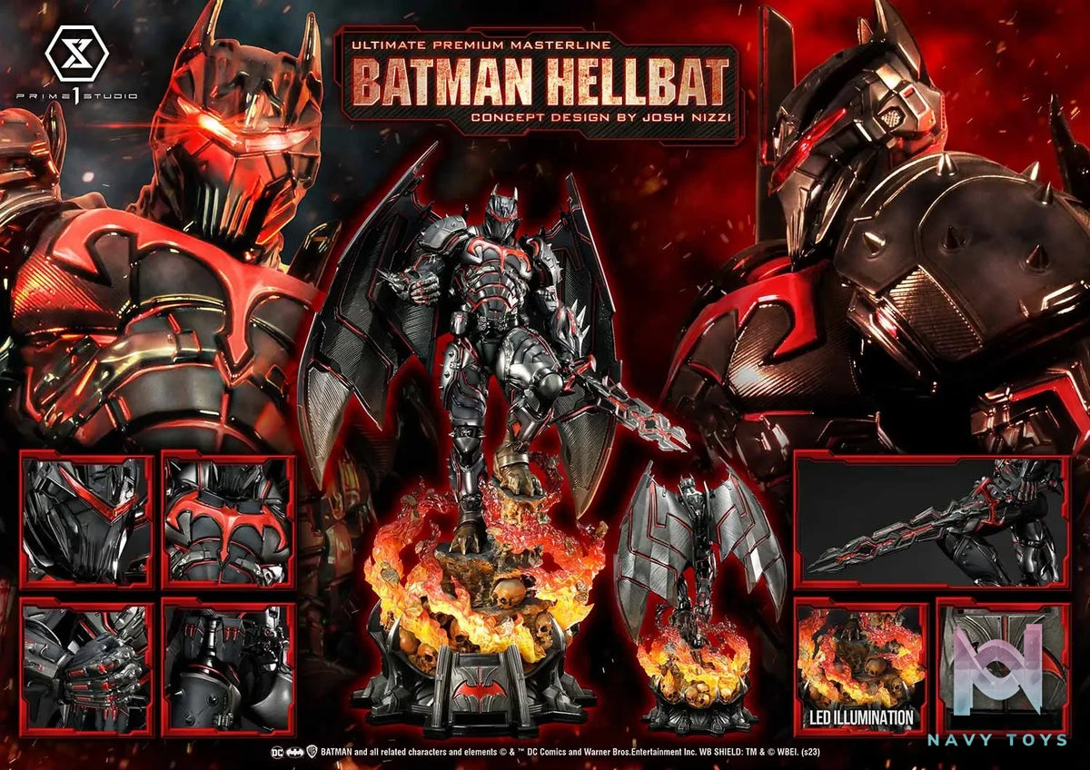 Prime 1 Studio – Ultimate Premium Masterline Batman (Comics) Batman Hellbat Concept Design by Josh Nizzi UPMDC-06 UPMDC-06DX UPMDC-06DXS (Licensed)