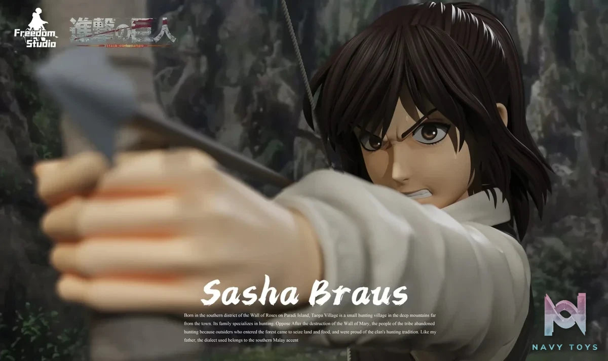 Freedom Studio - Attack on Titan Archery - Sasha Braus resin statue Navy Toys anime figure