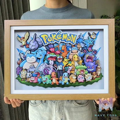 KALA HOME Studio – Pokémon Multiple Characters #04 3D Decorative Painting Pokémon