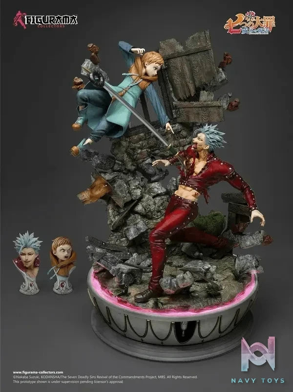 Figurama Collectors - Nanatsu no Taizai: Imashime no Fukkatsu Ban & King Elite Fandom 1/6 Scale Statue (Licensed) resin statue Navy Toys anime figure