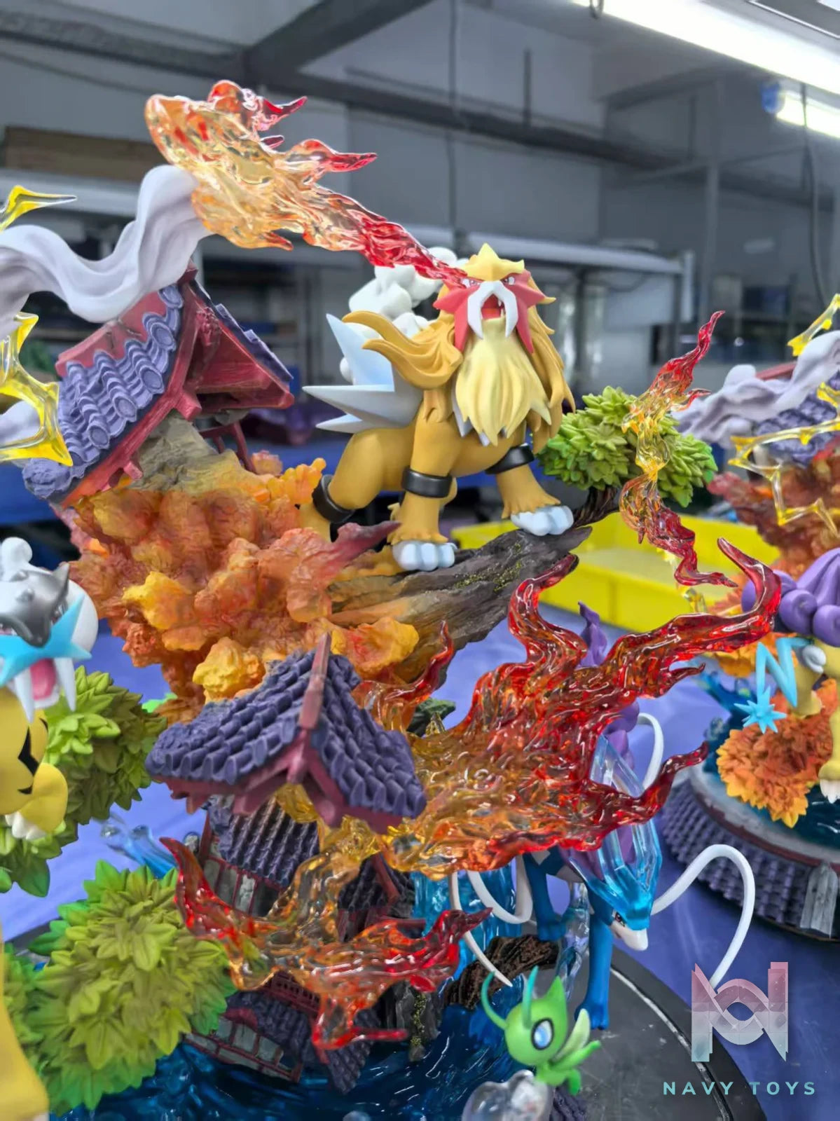Entei & Raikou & Suicune resin statue 666 Studio anime figure