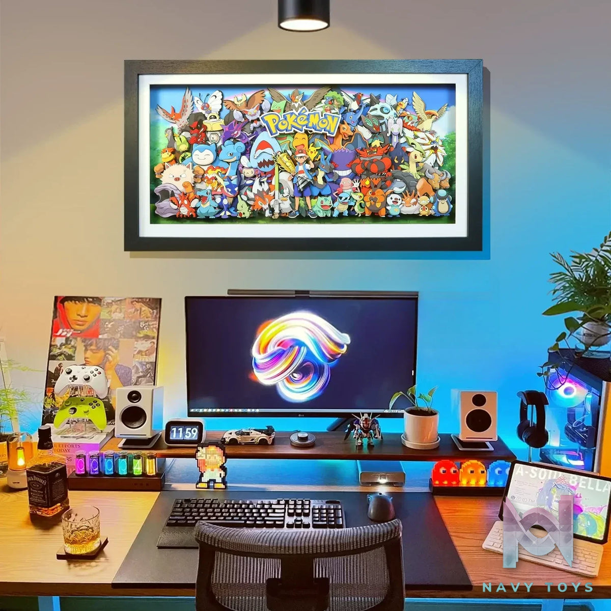 KALA HOME Studio – Pokémon Multiple Characters #01 3D Decorative Painting Pokémon