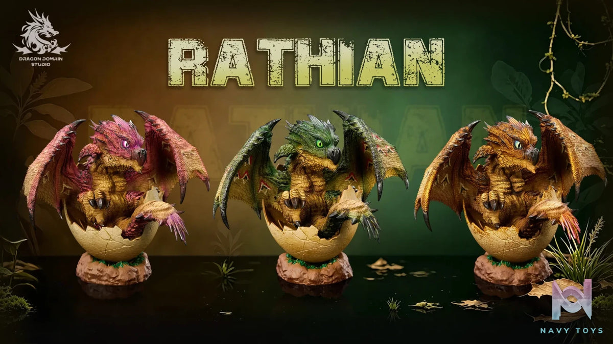 Dragon Realm Studio – Newborn Egg Series Rathalos X Rathian Family Set Monster Hunter