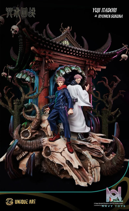 Sukuna & Itadori - Jujutsu Kaisen - Unique Art resin statue unique art studio anime figure