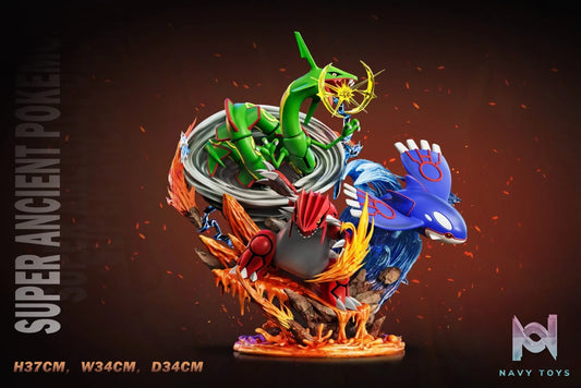 GuGu Studio – Pokémon Hoenn Region Super-ancient Pokémon Kyogre & Groudon & Rayquaza