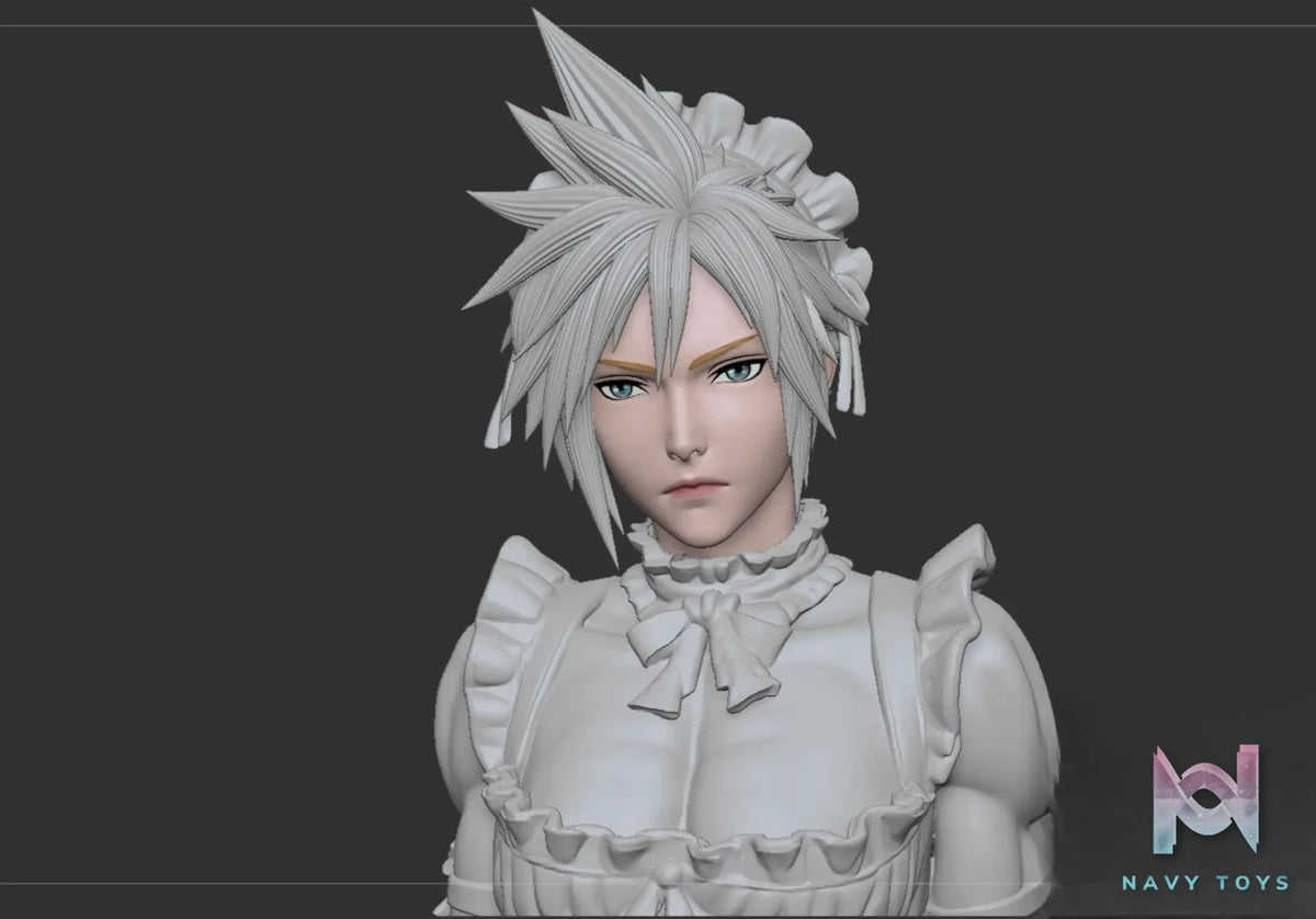 Scarlet Studio – Cross-dressing Cloud in a Maid Outfit Final Fantasy