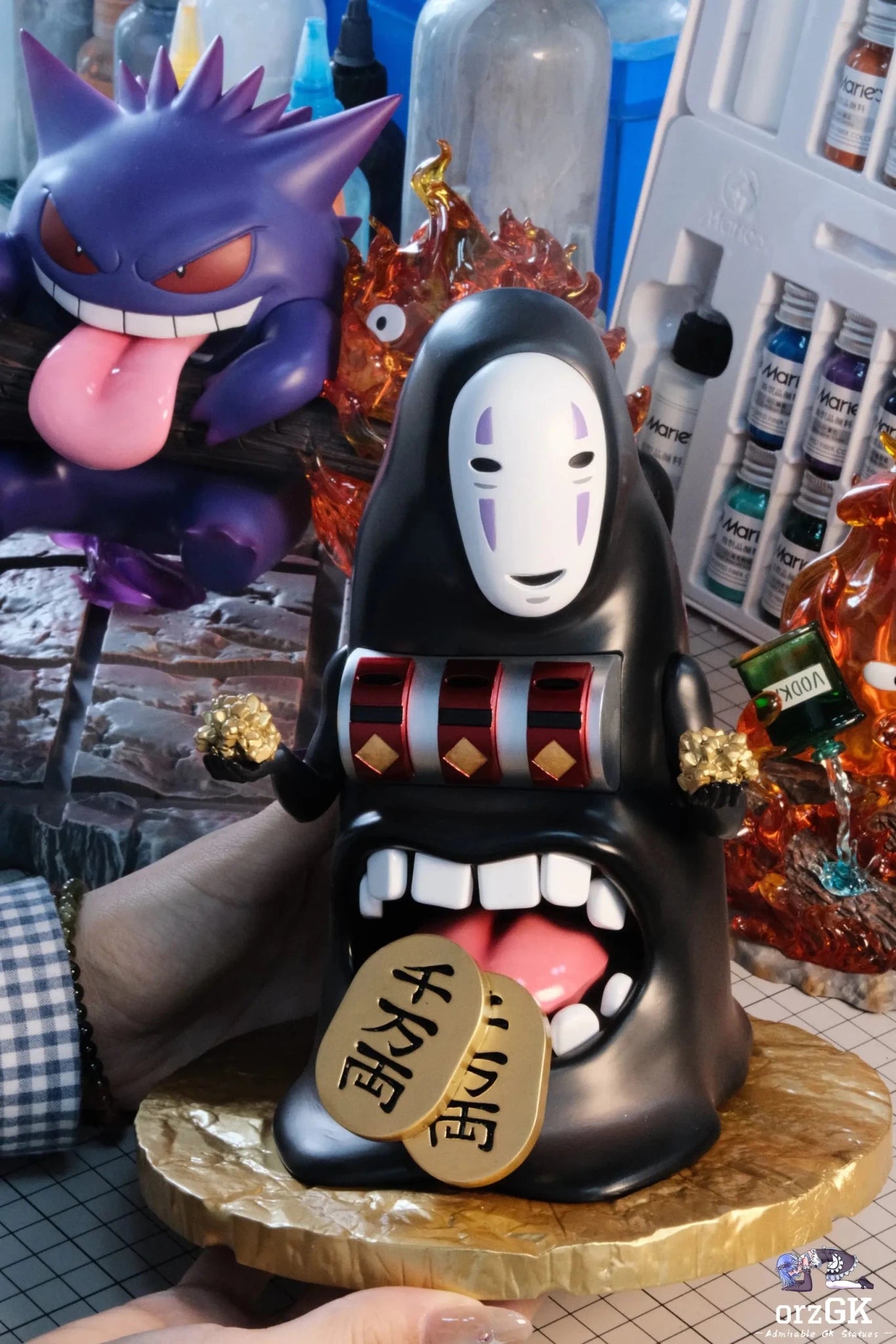 MMLAND Studio - No - Face with a Money - Spitting Machine Spirited Away resin statue Navy Toys anime figure