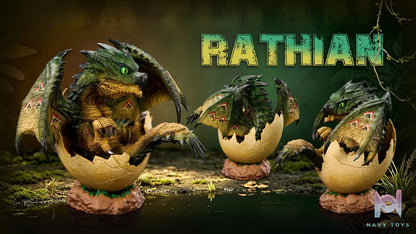 Dragon Realm Studio – Newborn Egg Series Rathalos X Rathian Family Set Monster Hunter