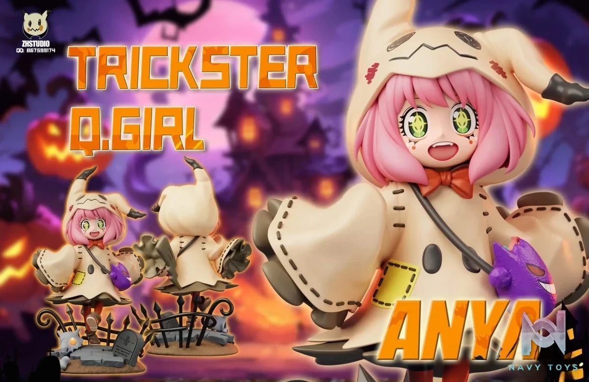 ZH Studio - Anya Forger COS Mimikyu Halloween Limited resin statue Navy Toys anime figure