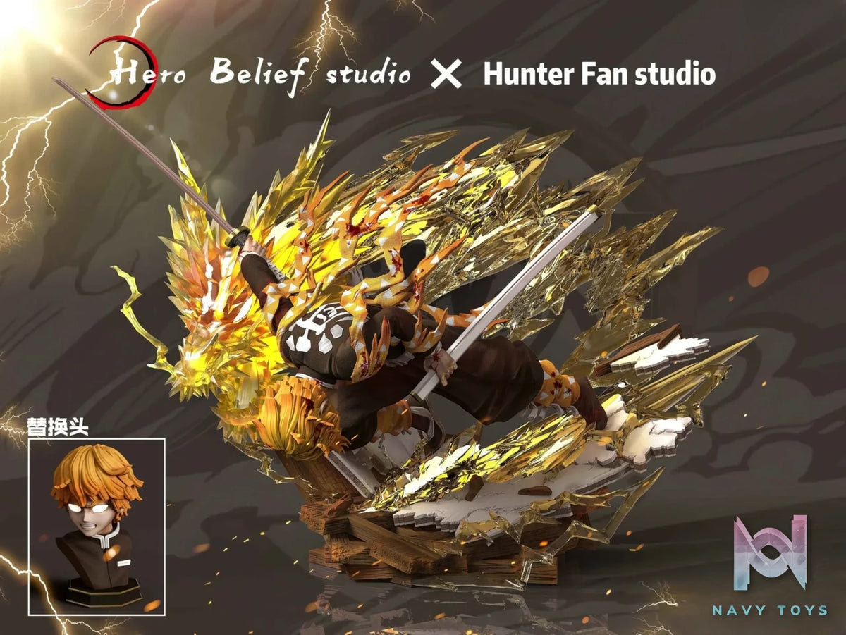 Hero Belief Studio – Demon Slayer Agatsuma Zenitsu Flaming Thunder God