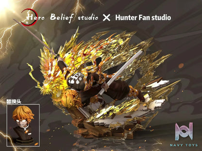 Hero Belief Studio – Demon Slayer Agatsuma Zenitsu Flaming Thunder God
