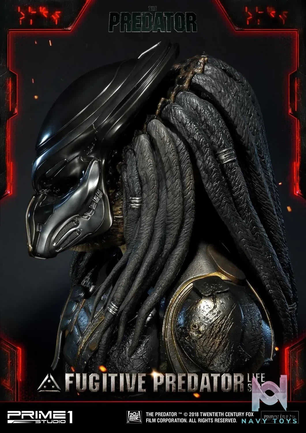 Prime 1 Studio – Life Size Bust The Predator (Film) Fugitive Predator LSTPR-01 LSTPR-01DX (Licensed)