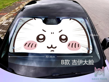 Plover Studio – Chiikawa Car front sunshade Usagi & Hachiware & Chiikawa & Momonga & Shisa & Rakko