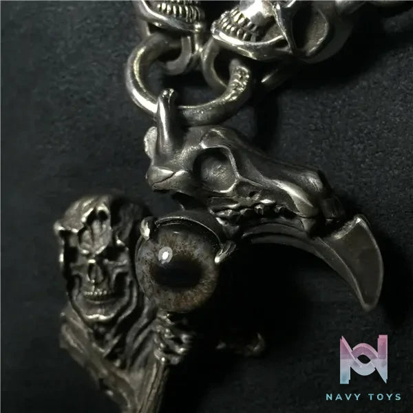 Raven Studio (silver jewelry) – Original Exclusive Design Apocalypse Scythe Grim Reaper Pendant Original