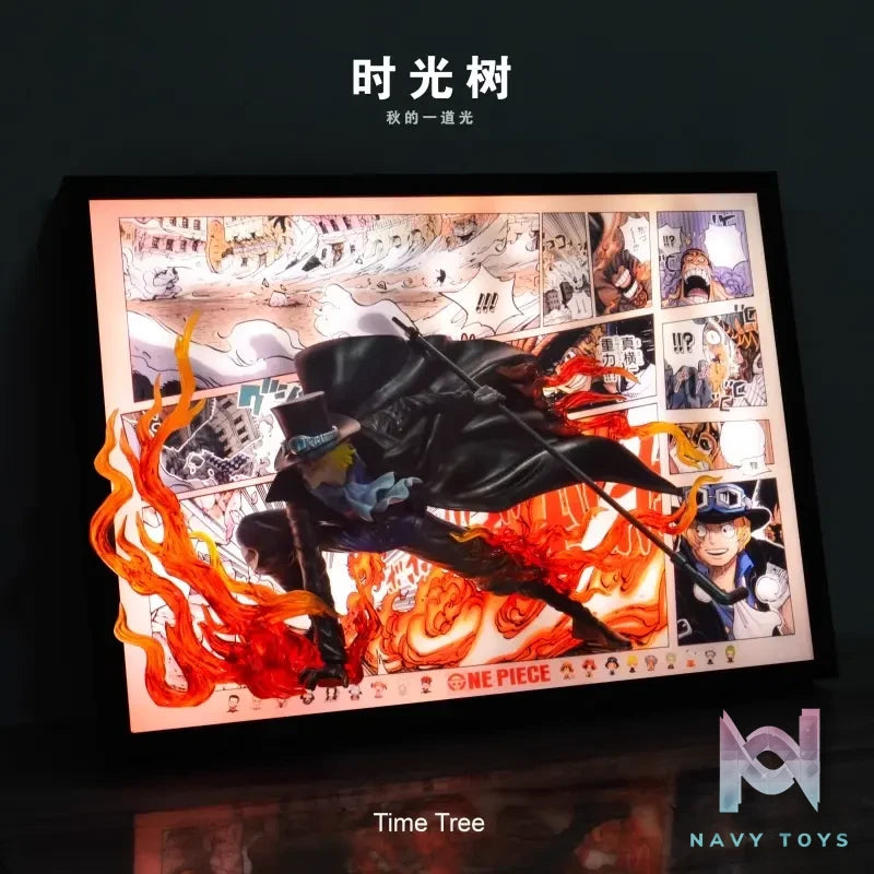 Time tree Studio – One Piece Fire Fist Sabo Decorative 3D Stereoscopic Painting