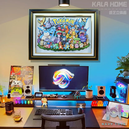 KALA HOME Studio – Pokémon Multiple Characters #04 3D Decorative Painting Pokémon
